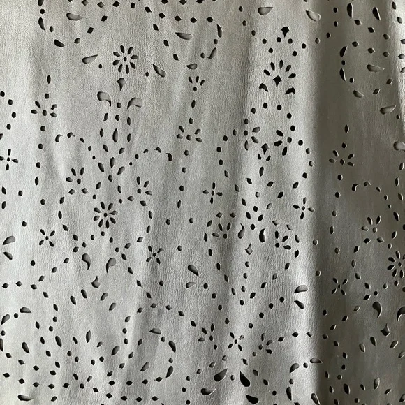 Zara Faux Leather Black Laser-Cut A-Line Skirt NWT Size M - Picture 1 of 3